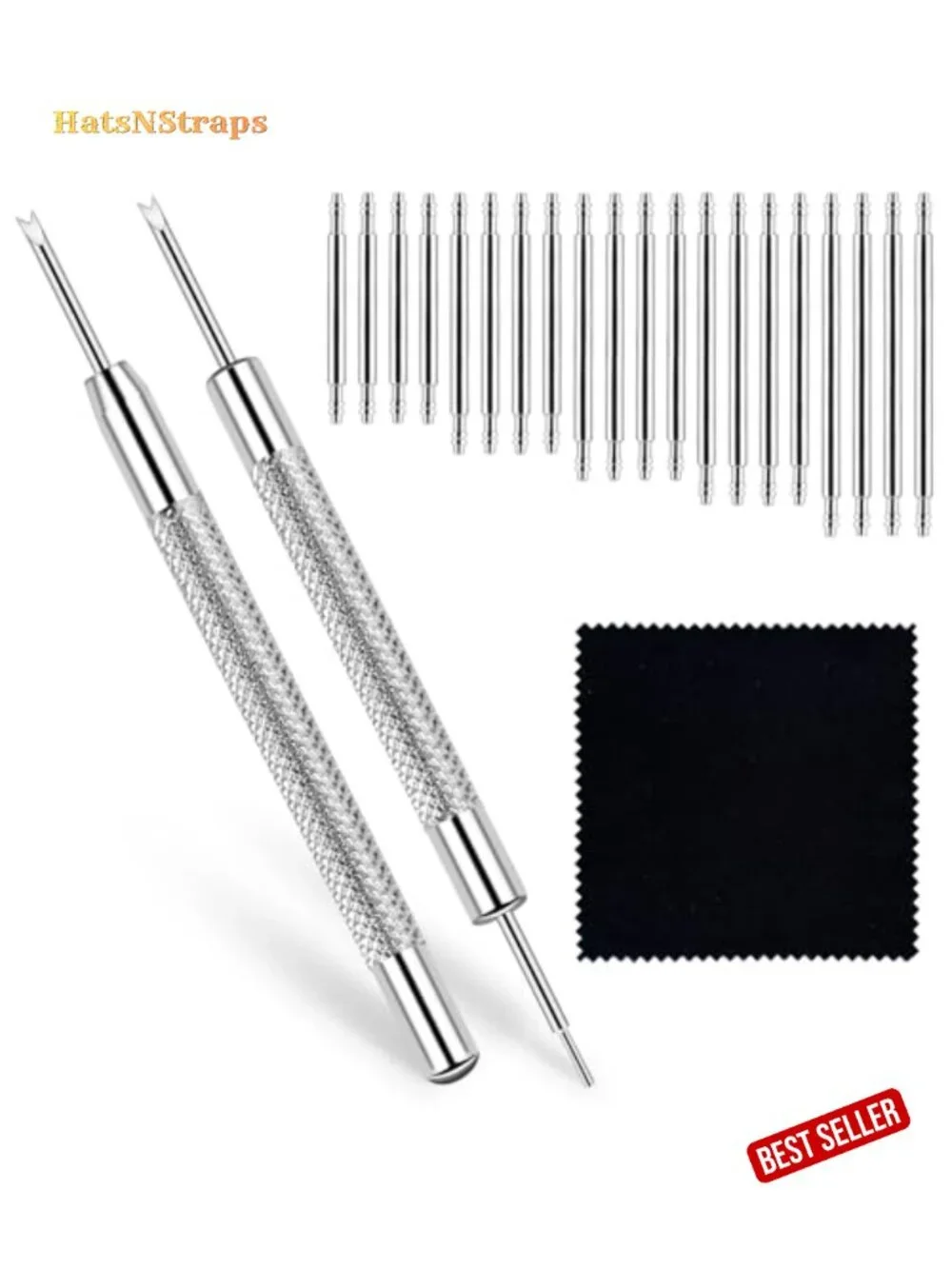 Watch Band Pins Kit with Spring Bars & Tools, Stainless Steel Repair Set